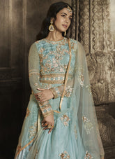 Endless Looking Gown in Sky Blue Colour